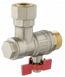 Kampinis ventilis Ferro KFMFZZ2SGK, rutulinis, vandens sąnaudų reguliavimui, 3/4"