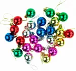 Eglutės žaisliukų rinkinys, įvairių spalvų, 3 cm, plastikas, 24 vnt.