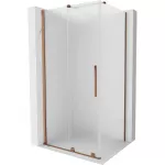Du&scaron;o kabina Mexen Velar 871-090-120-31-60, stačiakampė, be padėklo, 90 cm x 120 cm x 200 cm, aukso sp./matinis
