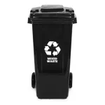 Lauko &scaron;iuk&scaron;liadėžė MultiStore MO-240G-1-K, 240 l, juoda sp.