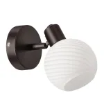 &Scaron;viestuvas sieninis Candellux Lighting Grano 91-43160, E14, 1 x 40 W, balta sp. / juoda sp.