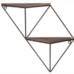 Sieninė lentyna Kalune Design WR045, juoda sp./rie&scaron;uto sp., 30 cm x 13 cm x 33 cm