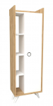 Spintelė Kalune Design Ilgim, ąžuolo sp./balta sp., 31.8 cm x 50 cm x 140 cm