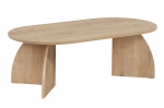 Kavos staliukas Nordure Melina, oak, 60 cm x 120 cm x 40 cm