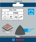 &Scaron;lifavimo lapas Bosch Pro 2608605198, 400, 9.3 cm x 9.3 cm, 5 vnt.