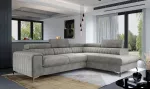 Kampinė sofa Laurence Dora 90, pilka sp., de&scaron;ininė, 205 x 278 cm x 92 cm