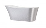 Vonia, laisvai pastatoma Besco Calima Glam, 170 cm x 74 cm x 72 cm, ovalas, sidabro sp.