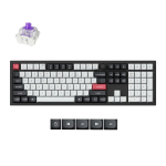 Belaidė žaidimų klaviatūra Keychron Q6 HE Q6H-M1 Gateron Double-Rail Magnetic Nebula, Anglų (US), juoda sp.