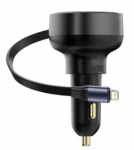 Automobilinis įkroviklis Baseus, Lightning, juoda sp., 60 W