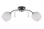 &Scaron;viestuvas lubų Candellux Lighting Zachera 32-78674, E27, 2 x 40 W, balta sp. / nerūdijančiojo plieno sp.