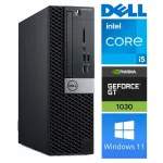 Stacionarus kompiuteris Dell RM87395, atnaujintas Intel Core i5-9500, DDR4 8 GB, SSD 1 TB, Nvidia GeForce GT1030 2 GB GDDR5, Windows 11 Pro OptiPlex 5070 SFF