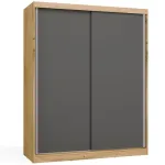 Spinta Iga 160 B, antracito sp./artisan oak sp., 61 cm x 160 cm x 200 cm