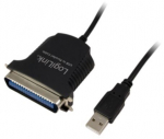 Adapteris Logilink USB A male, Cent36, 1.5 m, juoda sp.