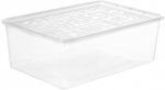 Daiktadėžė su dangčiu Plast Team, 9.5 l, skaidri sp., 25.8 x 39 x 13.3 cm