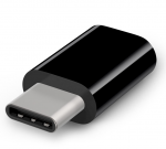 Adapteris Fusion Accessories USB-C male - Micro-USB female FSN-ADP-MI-TC-BK USB-C male, Micro USB female, juoda sp.