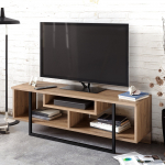 TV staliukas Kalune Design Asal, juoda sp./rie&scaron;uto sp., 119.4 cm x 35.2 cm x 40.2 cm