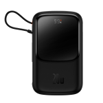 Ne&scaron;iojamas įkroviklis (Power bank) Baseus, 10000 mAh, 20 W, juoda sp.