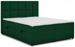 Lova dvigulė continental Glossy Kronos 19, 145 x 210 cm, žalia sp., su čiužiniu, su grotelėmis