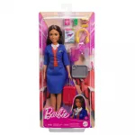 Lėlė su priedais Mattel Barbie Stiuardesė HYT60, 29 cm, mėlyna sp.