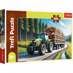 Dėlionė Trefl Forest Tractor, 27.5 cm x 41 cm, 100 vnt., įvairių spalvų
