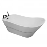 Vonia, laisvai pastatoma AMO-1036D-CH, 170 cm x 80 cm x 72 cm, asimetrinė, balta sp.