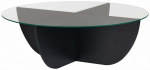 Kavos staliukas Nordure Liya, juoda sp., 90 cm x 90 cm x 30 cm