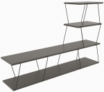 TV staliukas Kalune Design Ilgaz, antracito sp./balta sp., 150 cm x 30 cm x 93 cm
