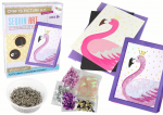 Kūrybos rinkinys Lean Toys Flamingo Sequin Art, rožinė