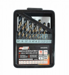 Metalo grąžtų rinkinys AWTools AW42004BL, metalas, sraigtinis, cilindrinis, 1-10 mm x 15 cm
