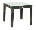 Lauko stalas Home4you Wicker, ruda sp., 53 cm x 54 cm x 48 cm