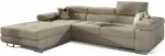 Kampinė sofa Armando Cover 83, Jungle 37, ruda sp., kairinė, 280 x 205 cm x 90 cm