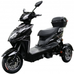 Elektrinis triratis mopedas - motoroleris MS06(L) Juodas, 20000 mAh, 1 kW