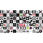 Žaidimų kilimėlis Bocioland Honeycomb, 200 cm x 150 cm, juoda sp./pilka sp.