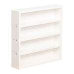 Pastatoma lentyna Home4you Lester, balta, 10 cm x 48 cm x 47.5 cm