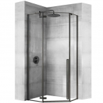 Du&scaron;o sienelė Rea Diamond Black, 100 cm x 195 cm x 100 cm, skaidri sp./juoda sp.