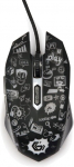 Kompiuterio laidinė pelė Gembird MUS-6B-GRAFIX-01, usb / ps/2 laidas, juoda sp.