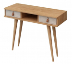 Konsolinis staliukas Kalune Design Lawen, ąžuolo sp./balta sp., 100 cm x 30 cm x 87.6 cm