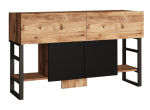 Spintelė Kalune Design ML25-A, juoda sp./pu&scaron;ies sp, 43.3 cm x 138.8 cm x 83.6 cm