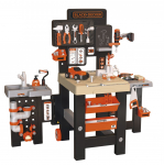 Žaislinis meistro įrankių rinkinys Smoby Black+Decker Mega Center, įvairių spalvų