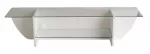 TV staliukas Kalune Design Lily, balta sp., 158 cm x 35 cm x 40 cm