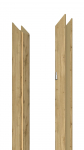 Vertikali durų stakta Domoletti, 209.5 cm x 14 - 18 cm x 1 cm, de&scaron;ininė, wotan ąžuolo sp.