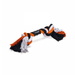 Žaislas &scaron;uniui, virvinis Beeztees FlossyRope Knots 641282, balta sp./juoda sp./oranžinė sp., 1