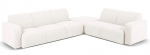 Kampinė sofa Micadoni Home Molino Boucle, balta sp., de&scaron;ininė, 315 x 250 cm x 72 cm