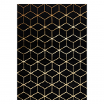 Kilimas vidaus Hakano Mosse Hexagon 2, aukso sp./juoda sp., 170 cm x 120 cm