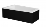 Vonia, laisvai pastatoma Besco Intima, 90 cm x 160 cm x 41.5 cm, kairinė, balta sp./juoda sp.