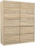 Spinta ADRK Spectra, sonoma ąžuolo sp., 180 cm x 58 cm x 200 cm