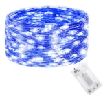 Lempučių girlianda Springos CL0016, 4.9 m, &scaron;alta balta / mėlyna sp., 50 LED