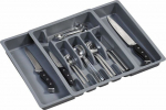 Stalčiaus organizavimo įdėklas Kesper, 38 cm x 29 cm x 6.3 cm, plastikas, pilka