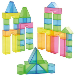 Žaislinių kaladėlių rinkinys Eduplay Transparent, 50 vnt.