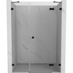 Du&scaron;o durys Mexen Lunar Right, 135 cm x 200 cm, juoda sp./grūdintas